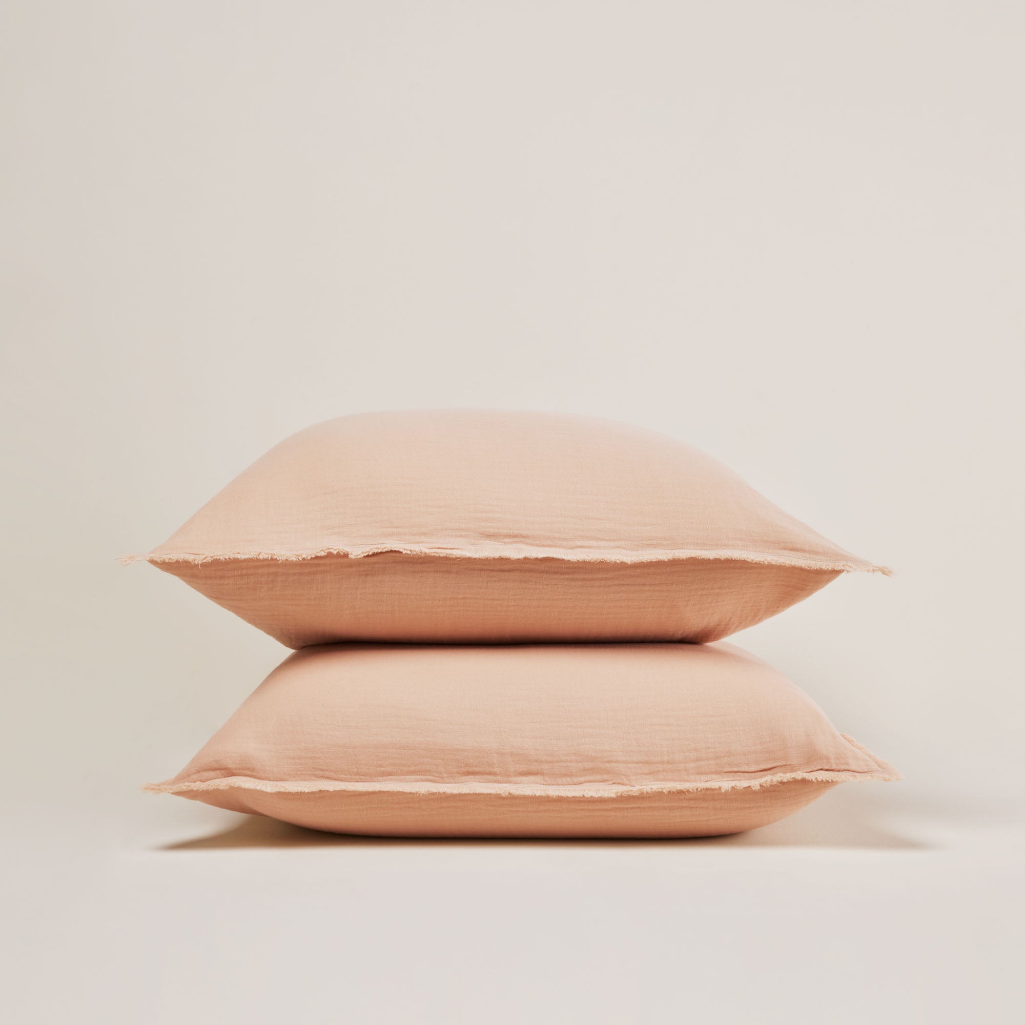 Madura Set van 2 kussenslopen Lou roze perzik 65x65 cm