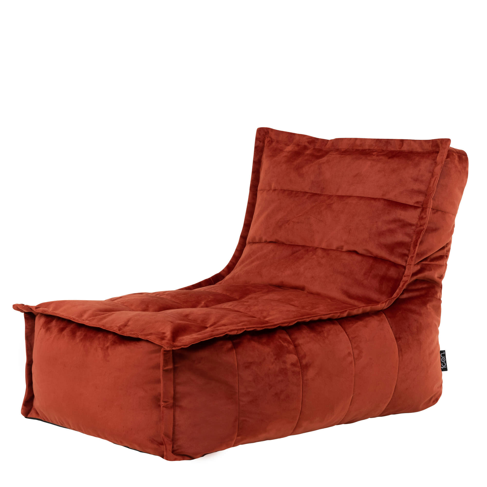 DOLCE - Pouf velours terracotta