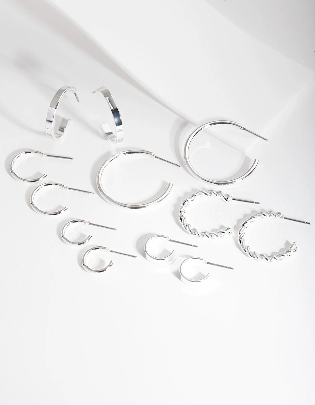 Silver Sleeper Hoop Earring 6-Pack