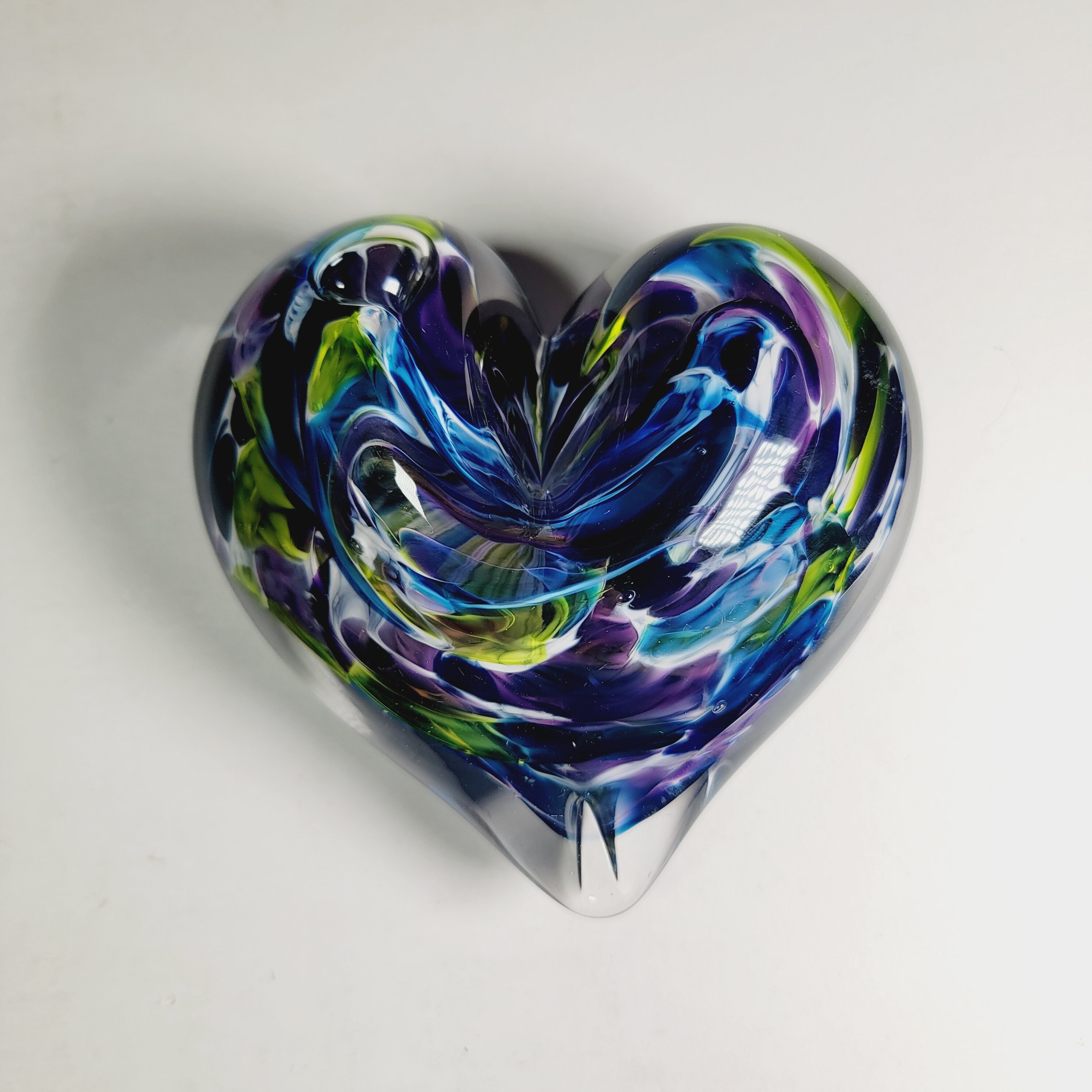 Glass Hearts Paperweights