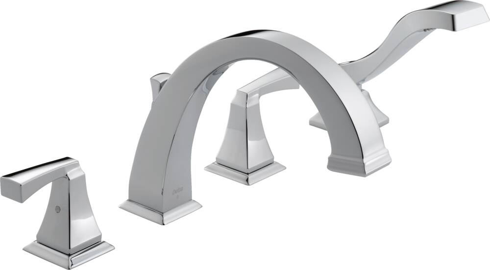 Delta Faucet Dryden Roman Double Handle Pressure Balanced Bathtub & Shower Faucet Trim with Hand Shower, Assorted Finishes