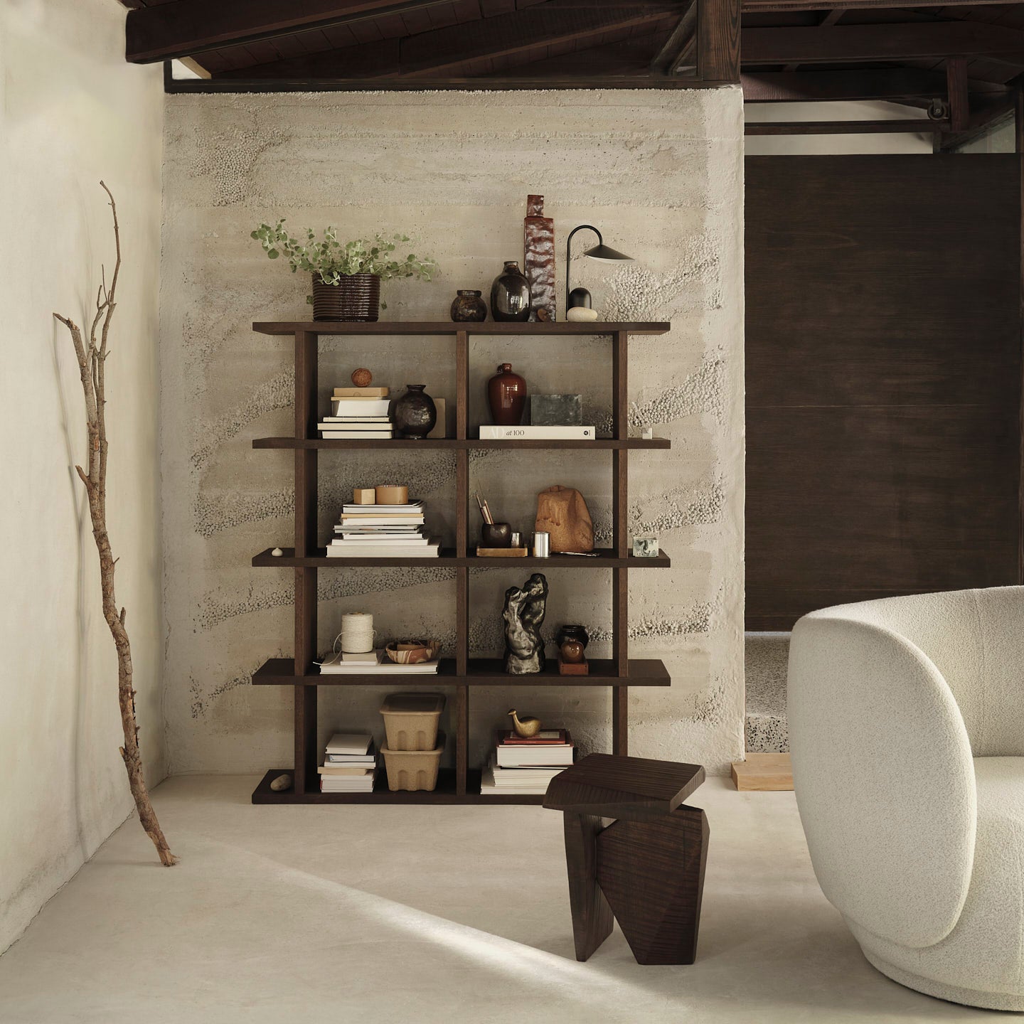 Ferm Living Kona Stellingkast 2 x 4 - Dark Stained