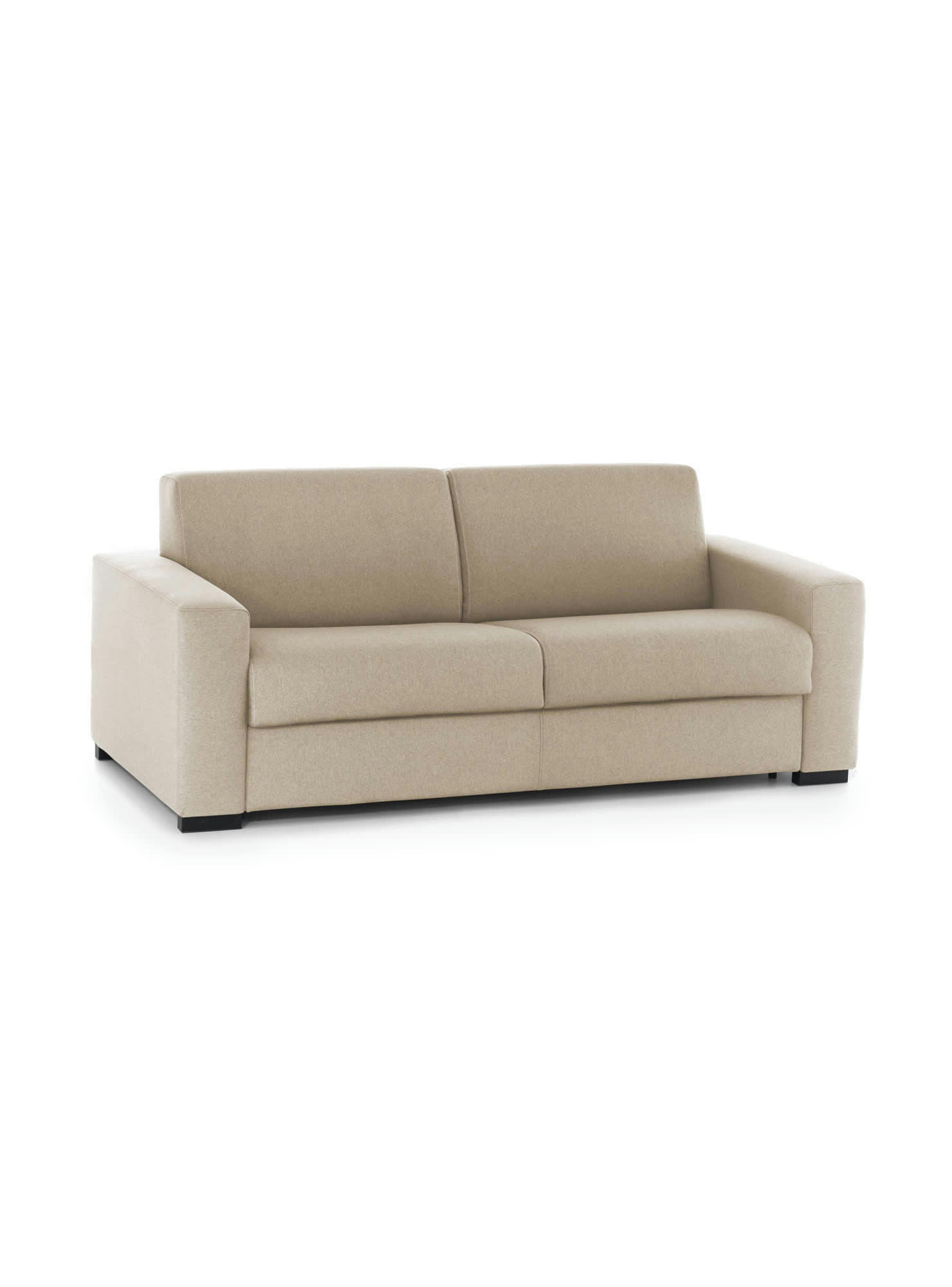 ALENA - Canapé lit 2 places en tissu beige