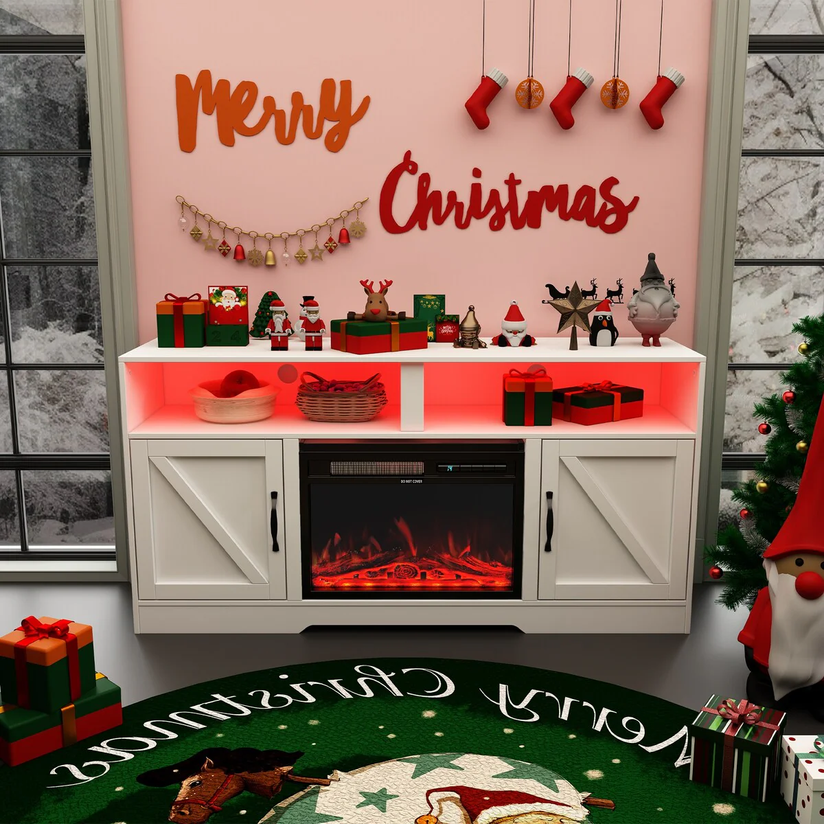 Electric Fireplace TV Stand LED TV Console