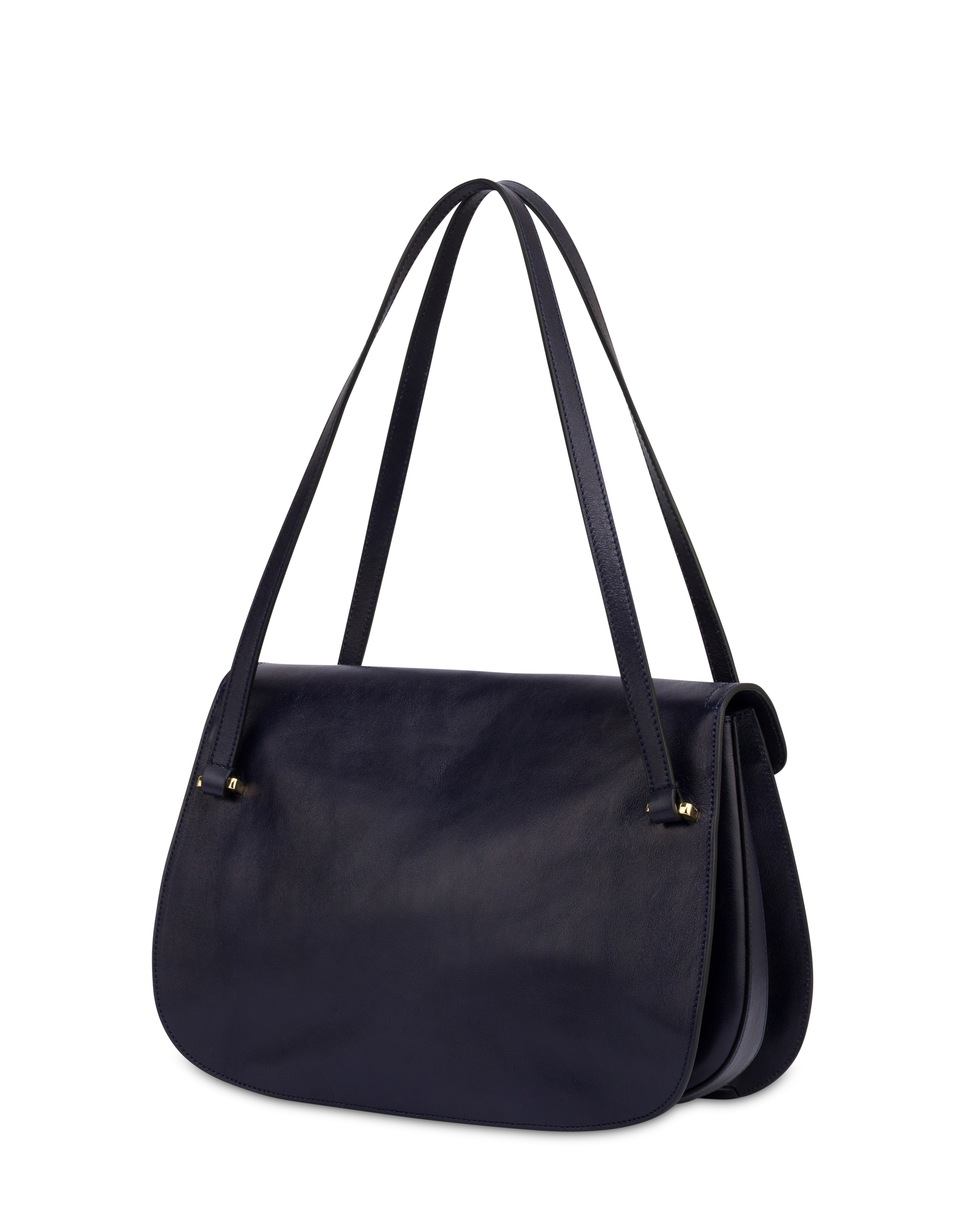 Borsa A Spalla Atelique In Vitello Tamponato Blu
