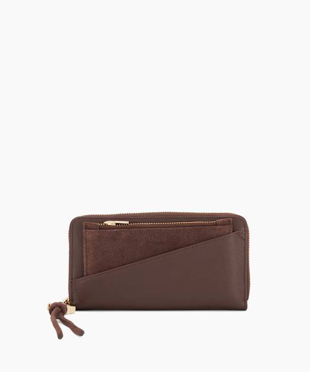 Kindling Brown - Leather Zip-Around Wallet