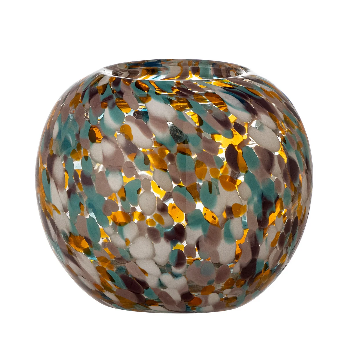Bloomingville - Vidia Teelichthalter, Ø 14 cm, orange (mehrfarbig)