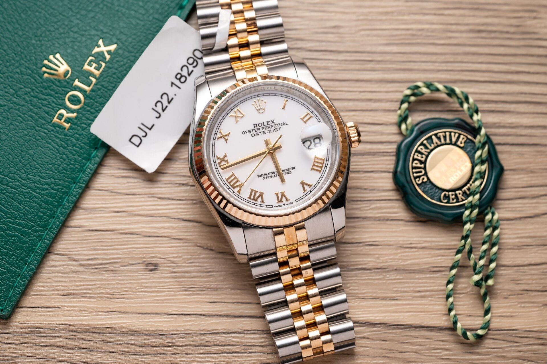 Rolex Datejust 126233 SS/RG Plated White Dial 36mm Jub Super Clone