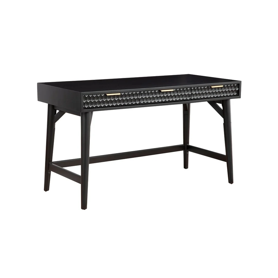Origins by Alpine Black Pearl Large Desk, Black