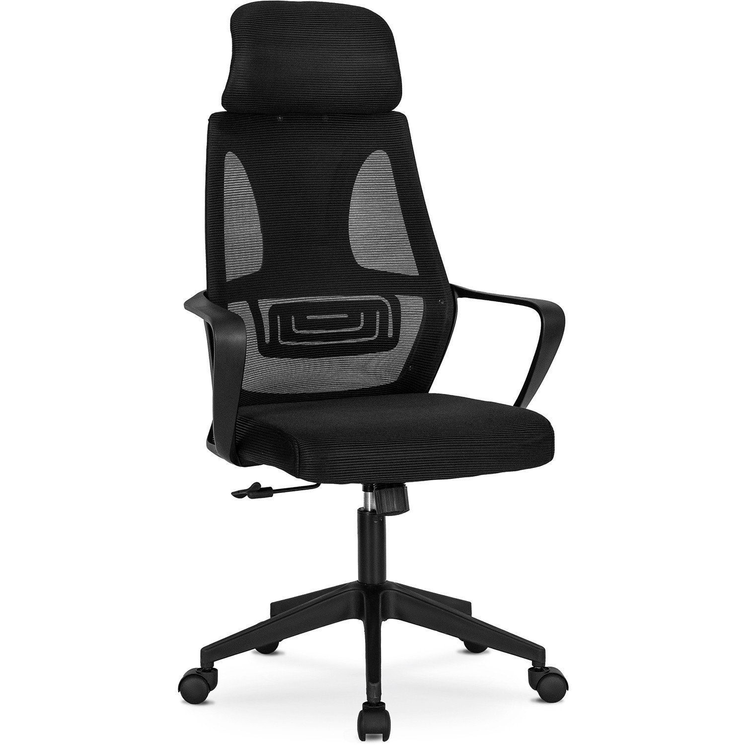 Fotel Biurowy Ergonomiczny Obrotowy ROB Czarny do Komputera