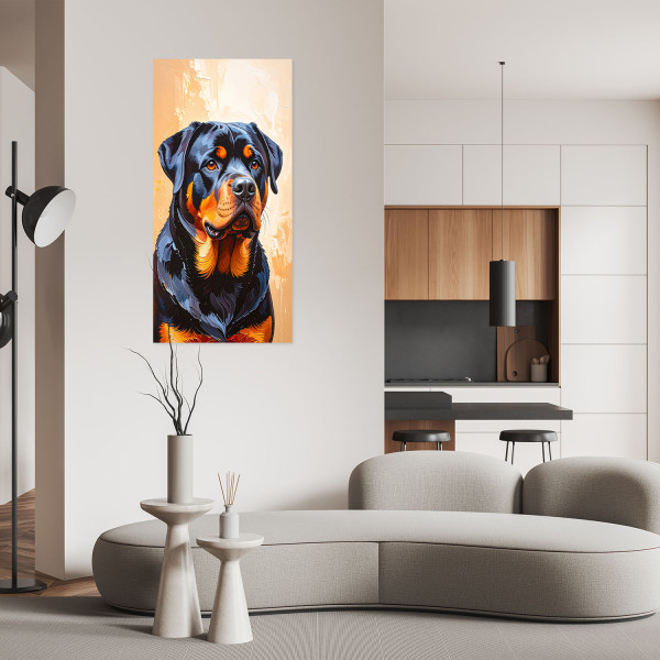 Naklejka na ścianęFeeby Rottweiler Pies Zwierzę 40x80