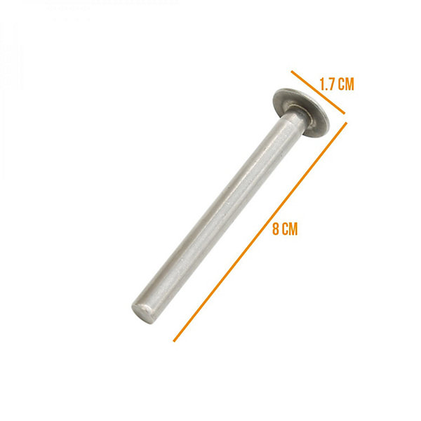 Lot de 5 pitons fixes d'ancrage droit - Diam 8 x 80 mm - Linxor