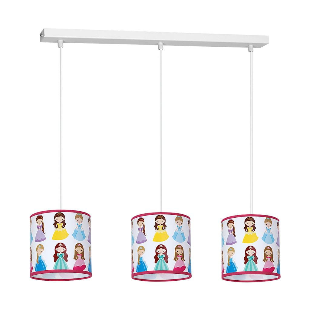 Lampa wisząca wielokolorowa PRINCESS 3xE27x40W wym: 90x65x15 cm Milagro