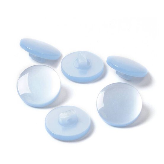 HemlineBaby Blue Basic Knitwear Button 6 Pack