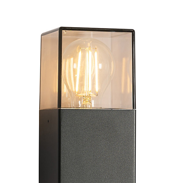 Applique murale extérieure noire avec abat-jour fumé 2 lumières IP44 - Danemark