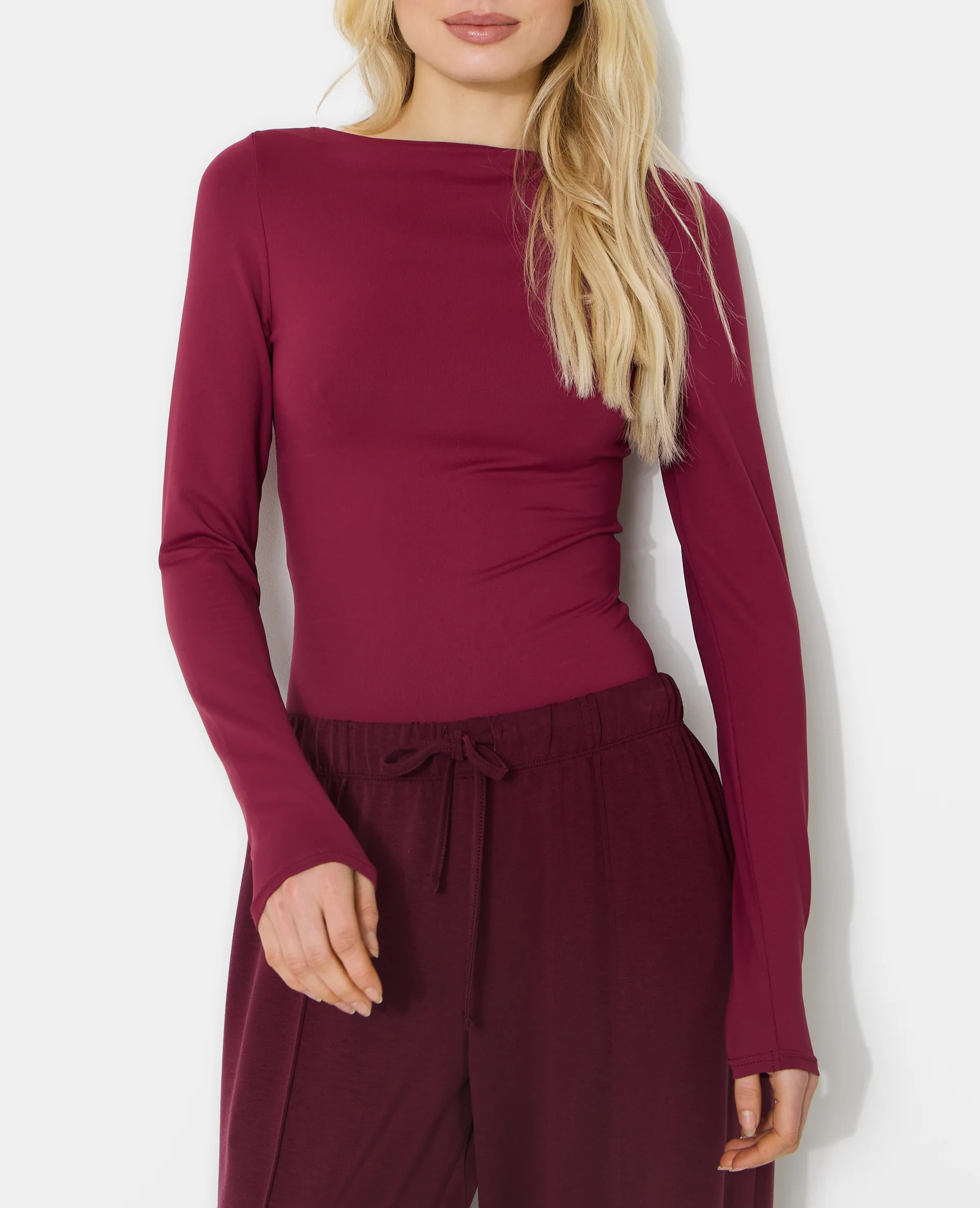 Body manches longues encolure bateau