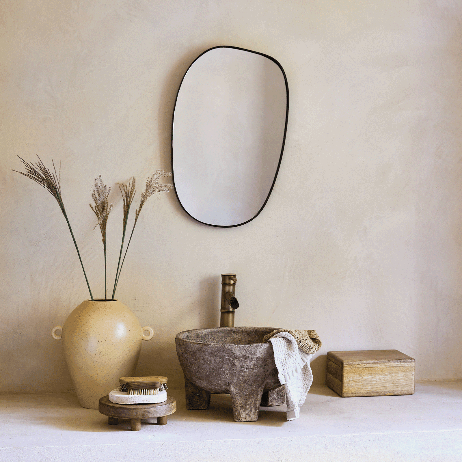 Urban Nature Culture spiegel Organic Black - 39x43x2cm