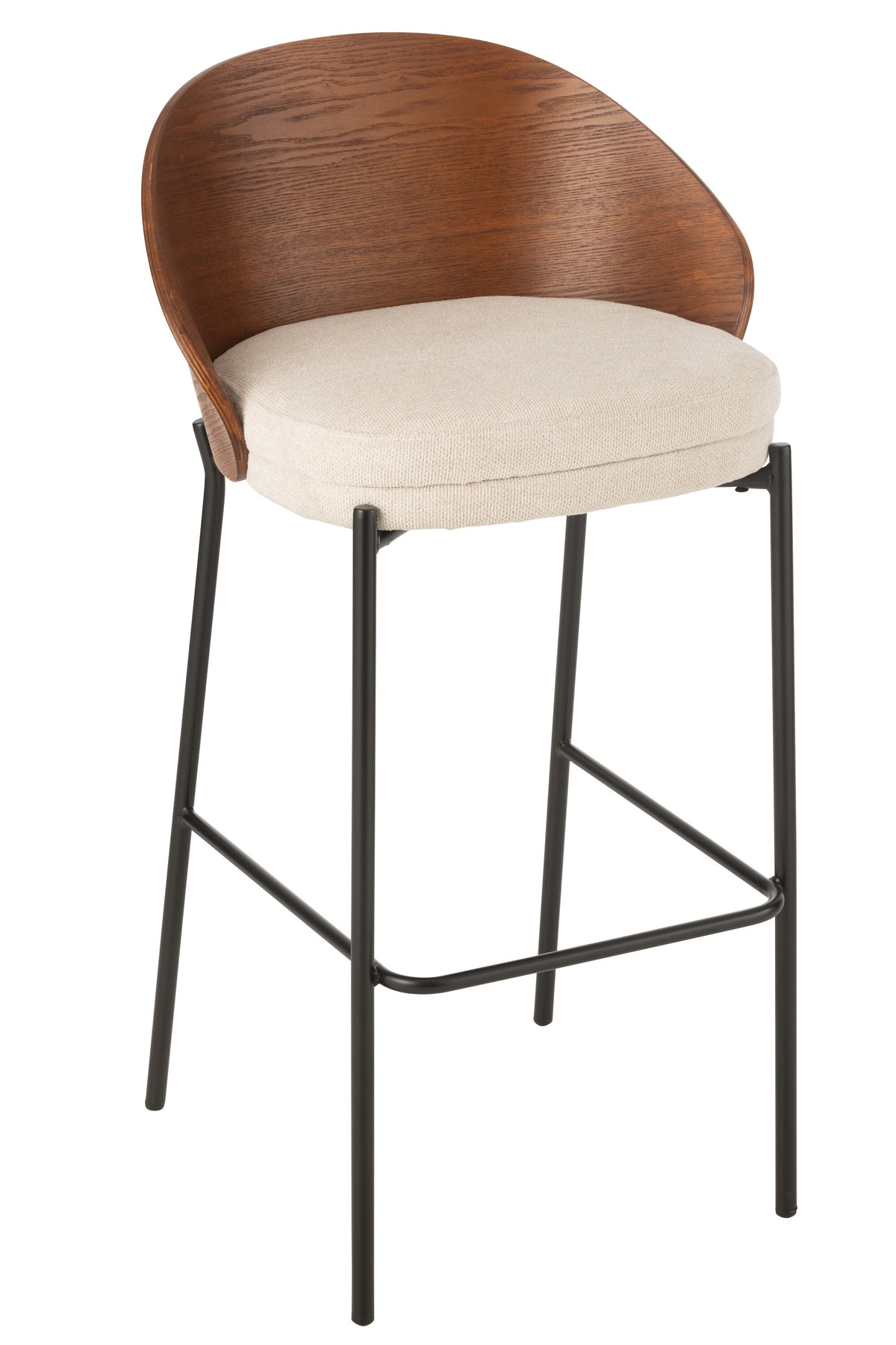 J-Line barstoel Lone - multiplex/metaal - bruin/beige