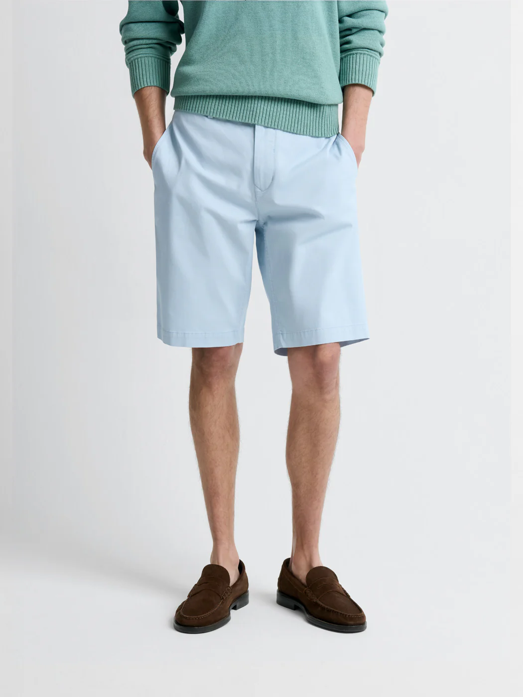 Bermuda slim taille semi-élastiquée