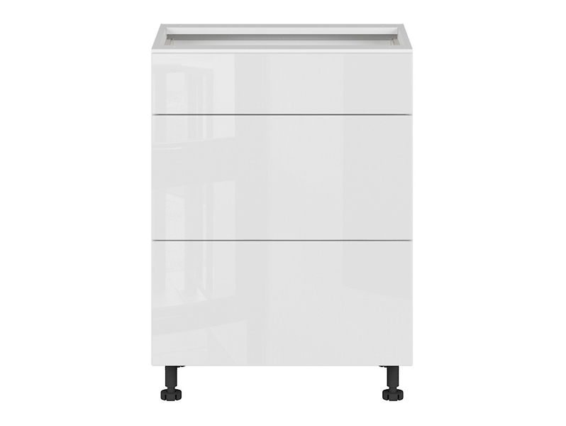 Szafka kuchenna dolna Top Line 60 cm z szufladami biały połysk