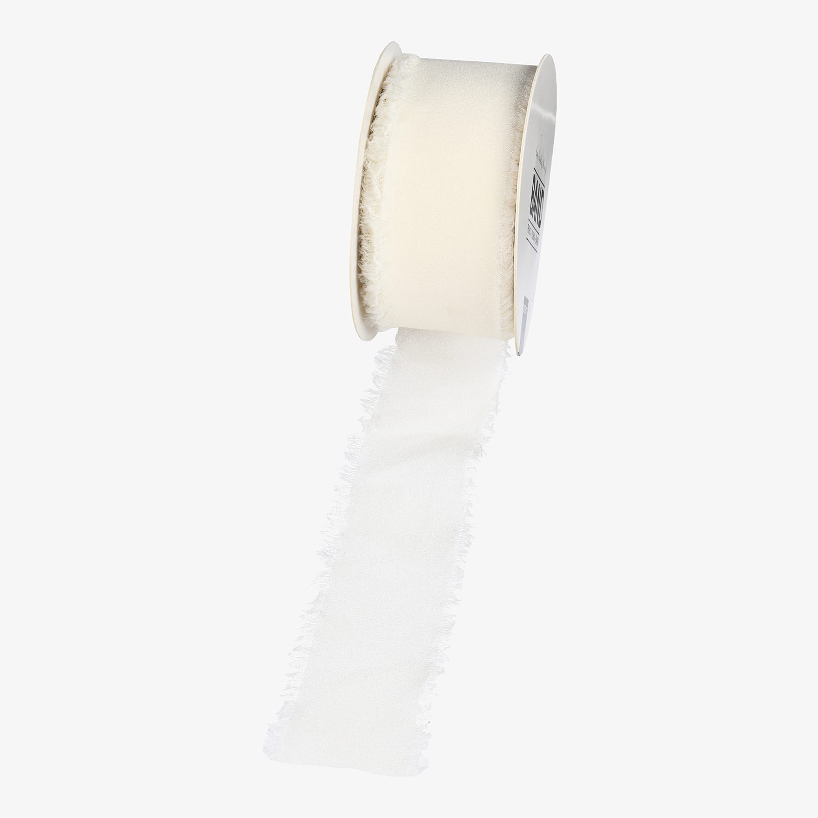 Chiffon-Band Weiß,L 4.000 x B 40 mm