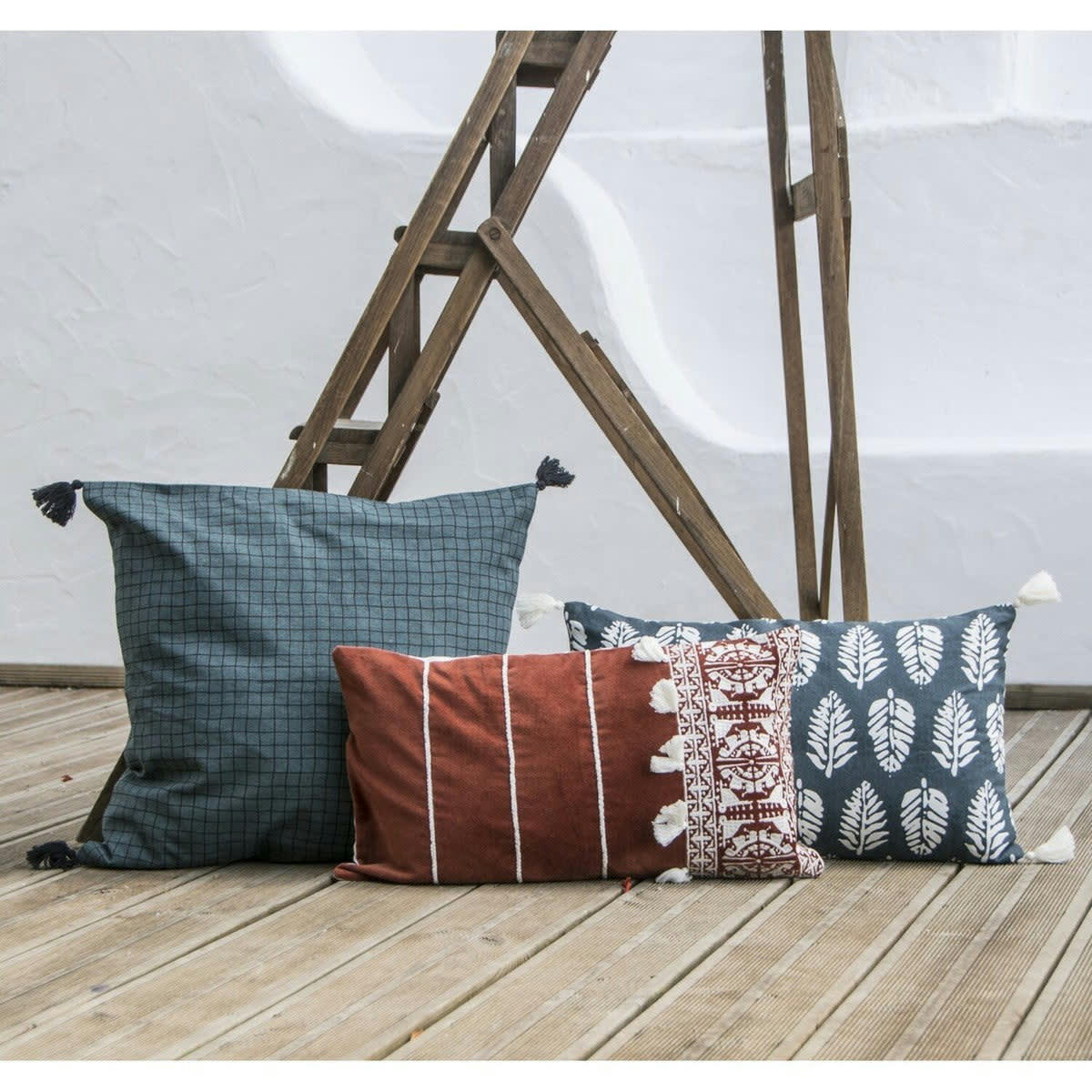 NEO BERBERE - Housse de coussin coton  50x30 rouge brique