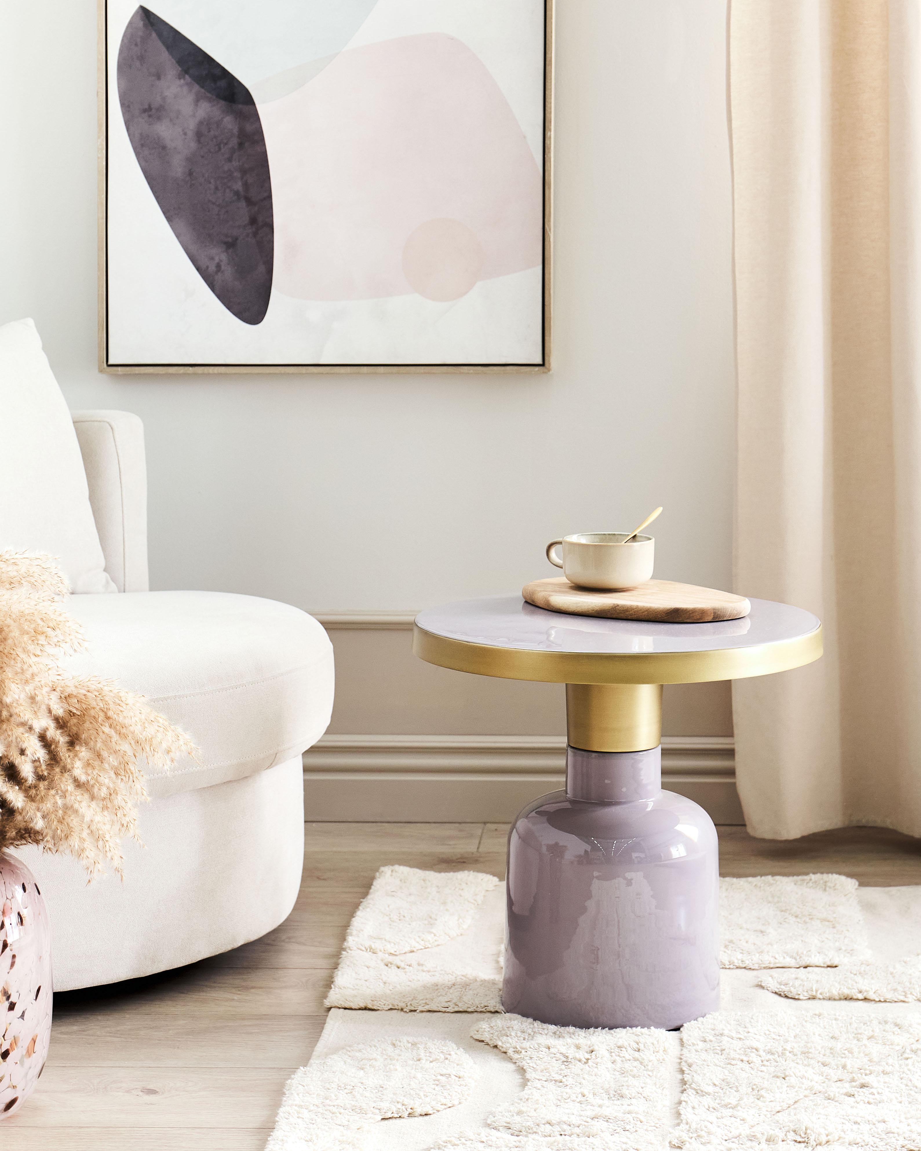 Side Table LOMITA Metal Violet