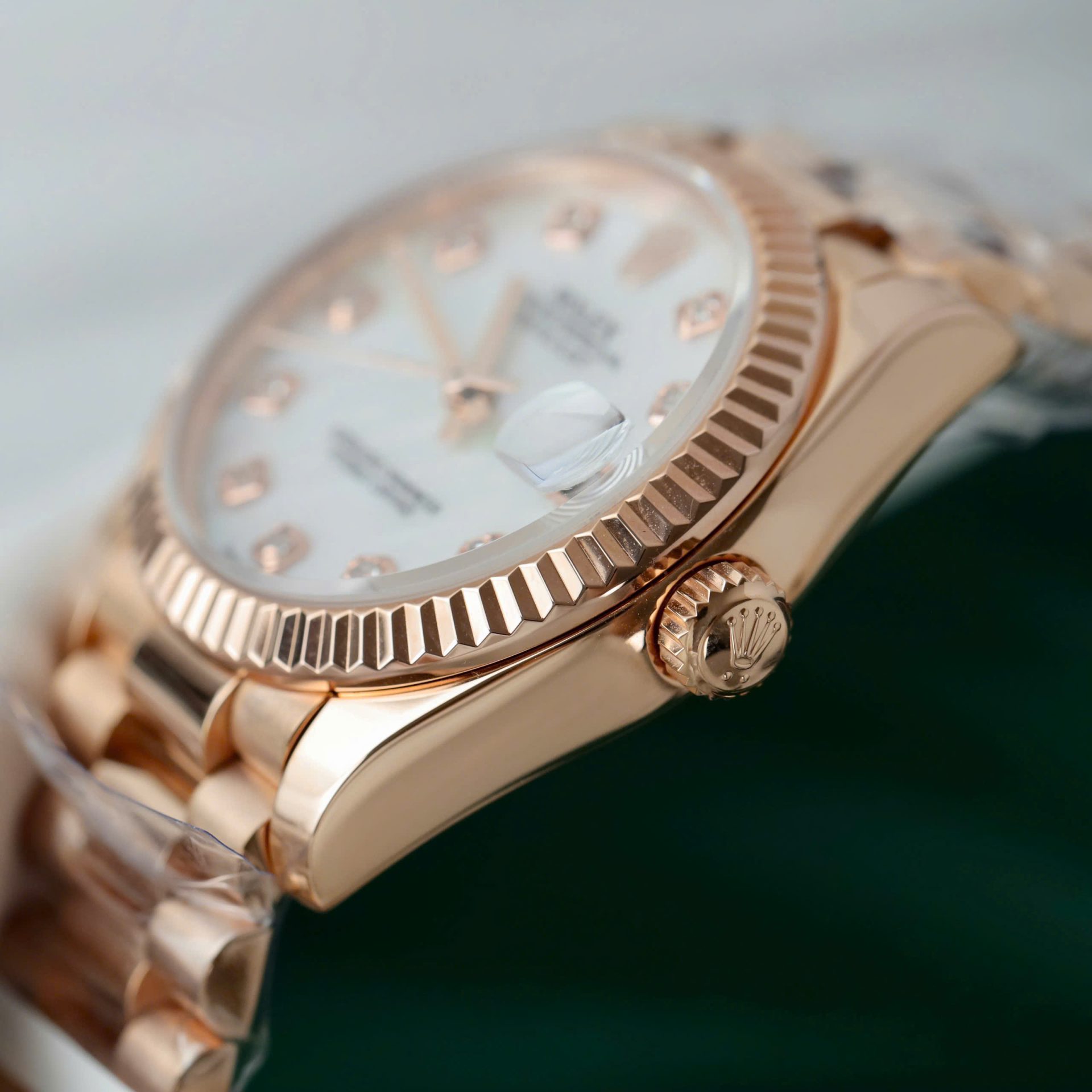 Rolex Datejust 278275-0009 RG Plated MOP Dial CZ Diamonds 31mm Super Clone
