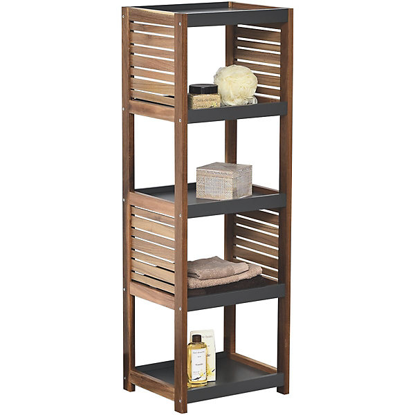 Etagère de salle de bain 5 niveaux en acacia - Tendance - H108 cm
