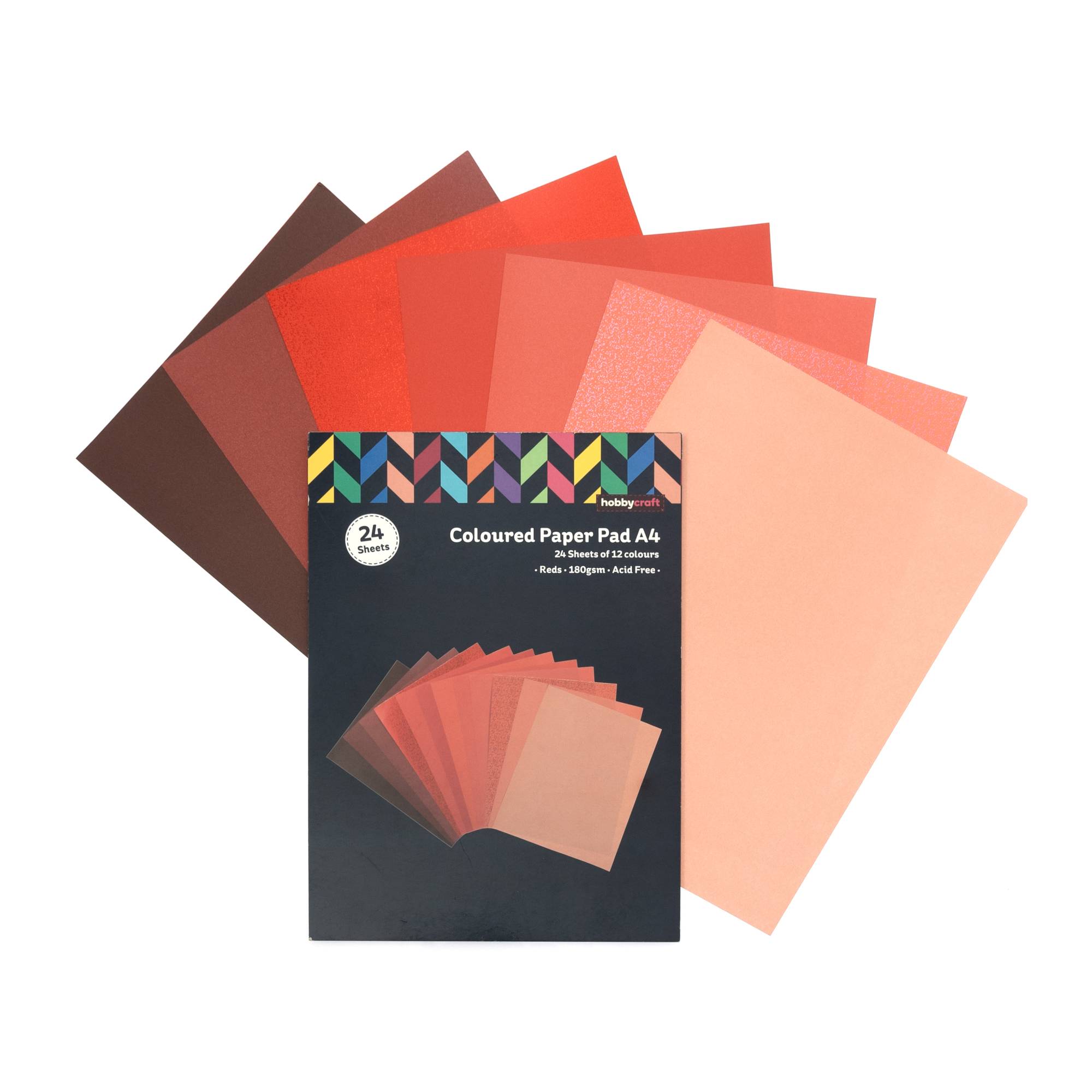 Red Coloured Paper Pad A4 24 Pack