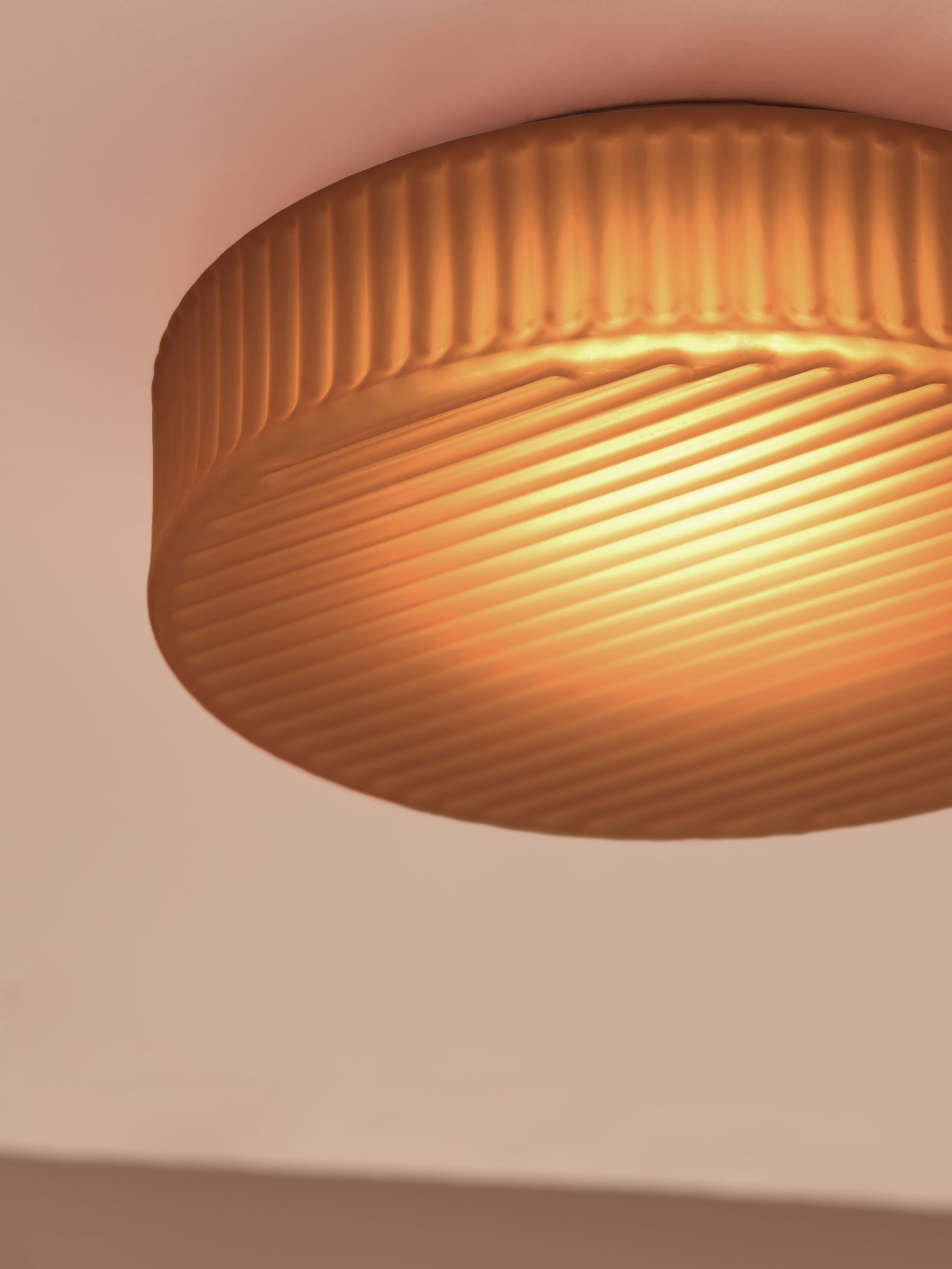 Alma Flush Light in Amber Brown