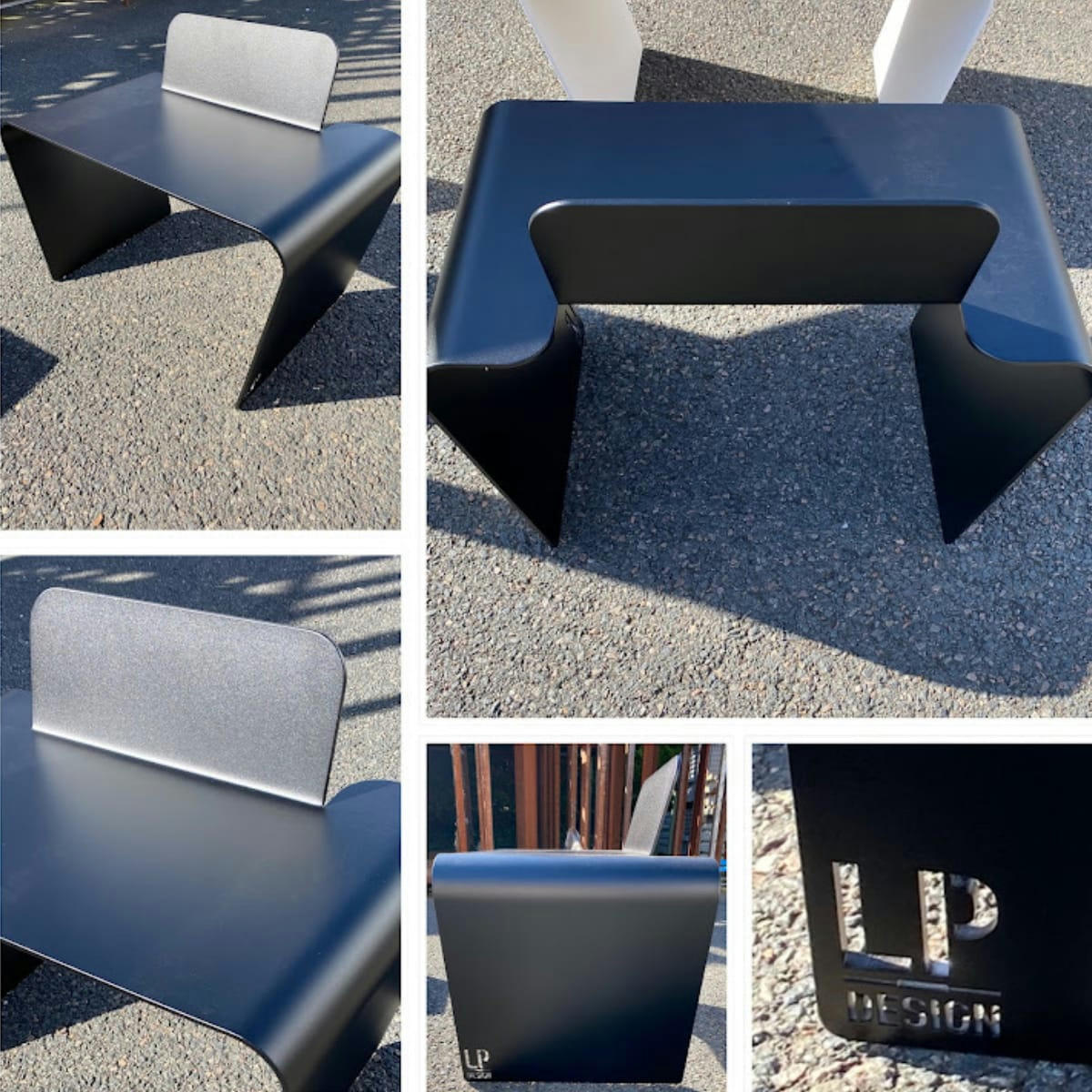 COLLECTION MOBILIER DE JARDIN - Fauteuil de jardin en aluminium noir H 40cm