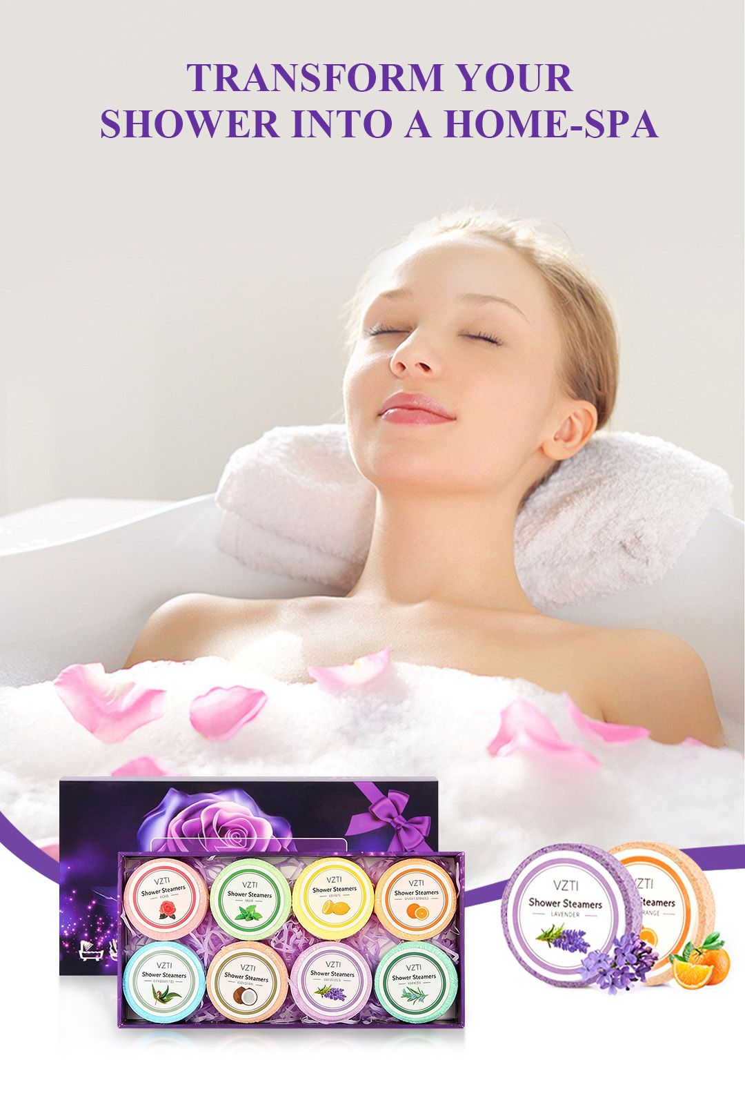 Living and Home 8pcs Aromatherapy Shower Tablets Set