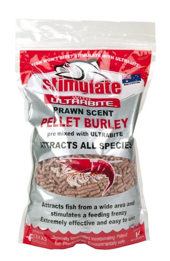 1 Kg Stimulate Prawn Scent Pellet Burley Pre Mixed with Ultrabite - Berley Pellets