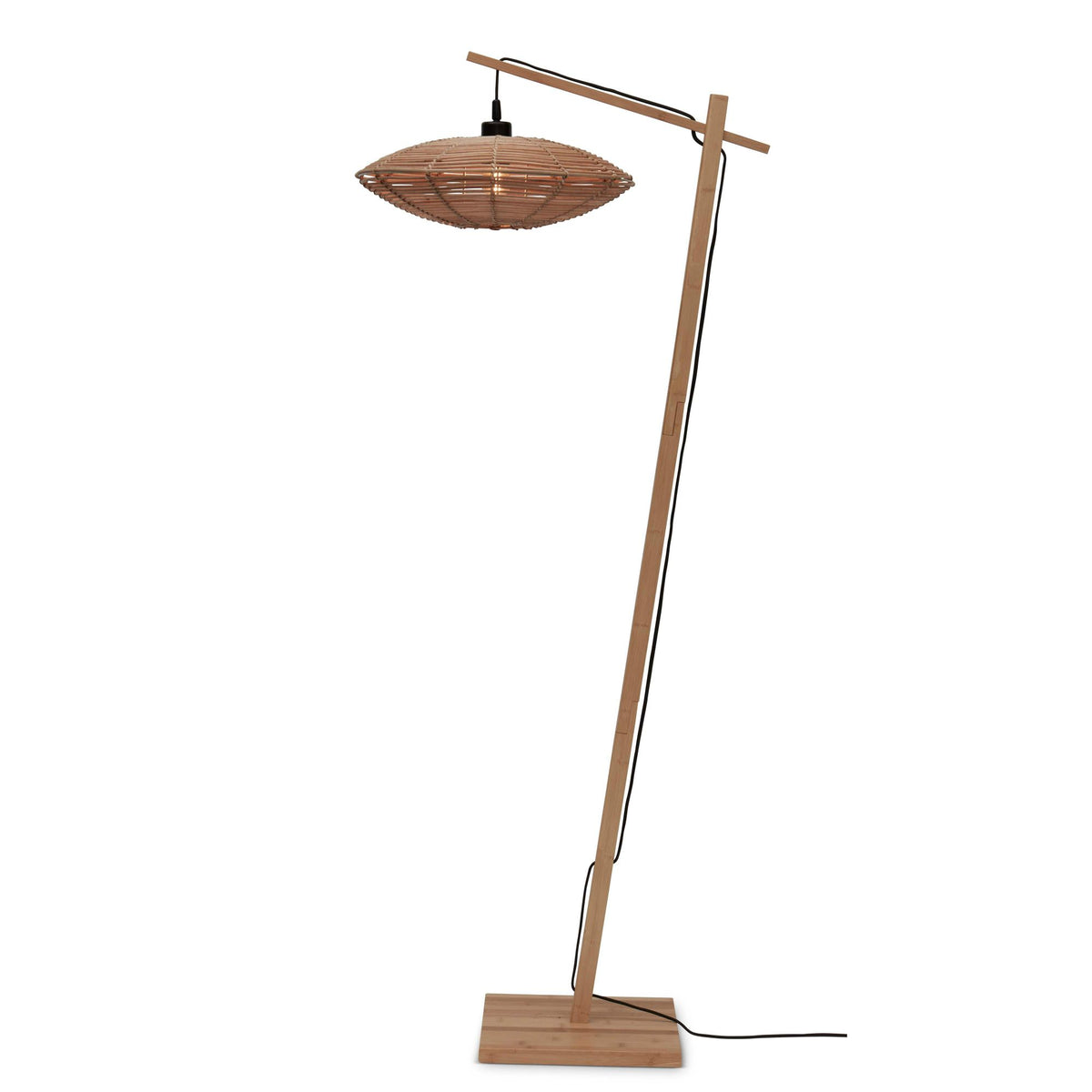 GOOD&MOJO vloerlamp Tanami - bruin - Ø25cm