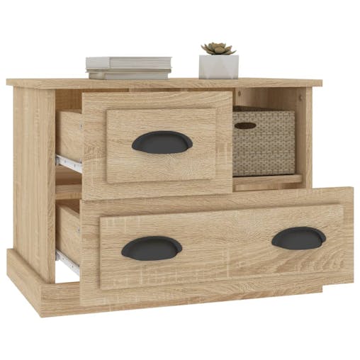 NNEVL Bedside Cabinet Sonoma Oak 60x39x45 cm
