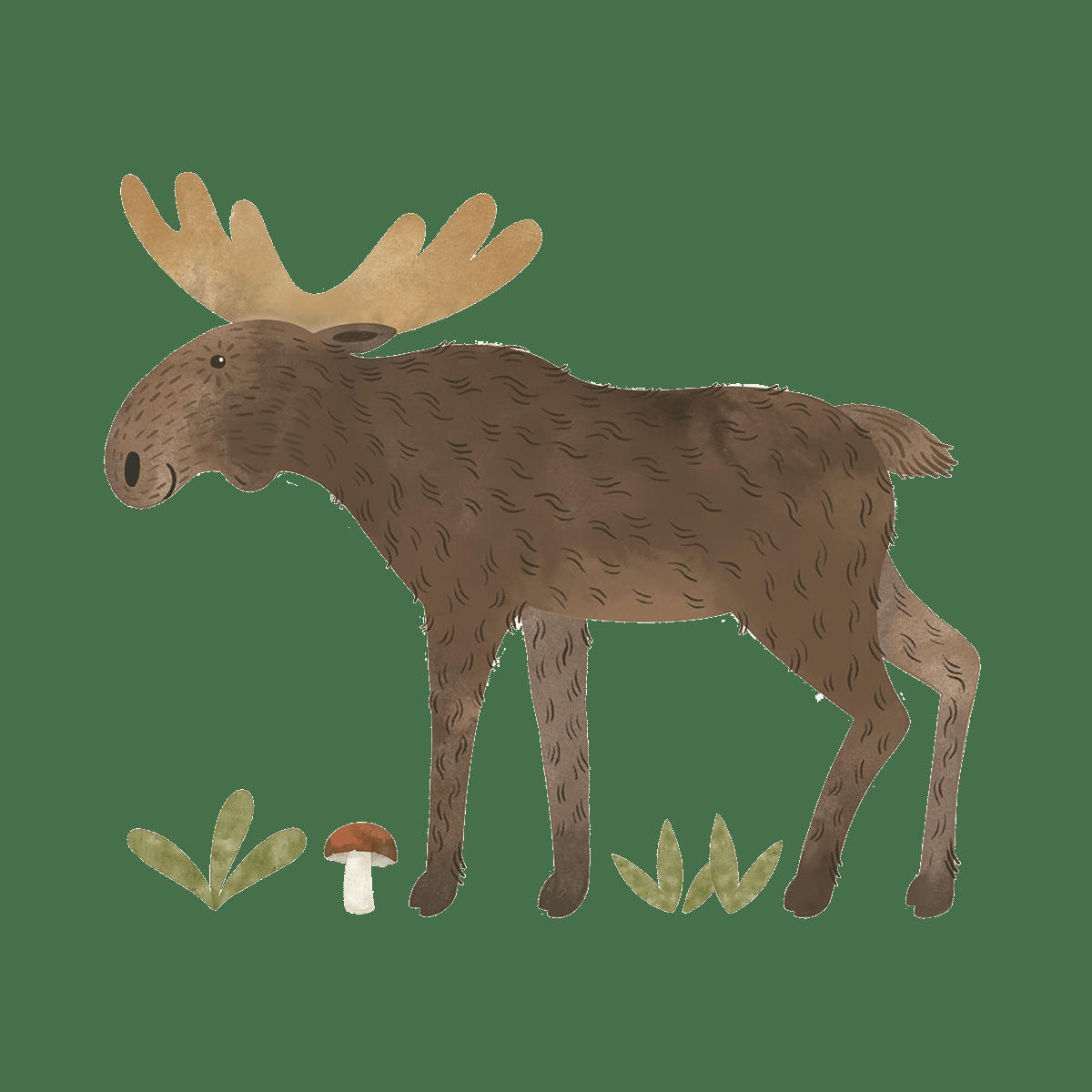 NORWOOD - Grand sticker caribou  en vinyle mat marron