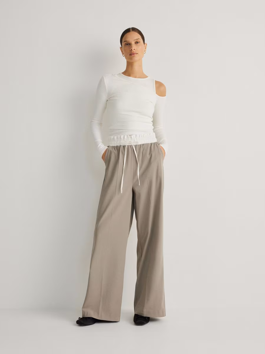 Trousers With Contrast Insert