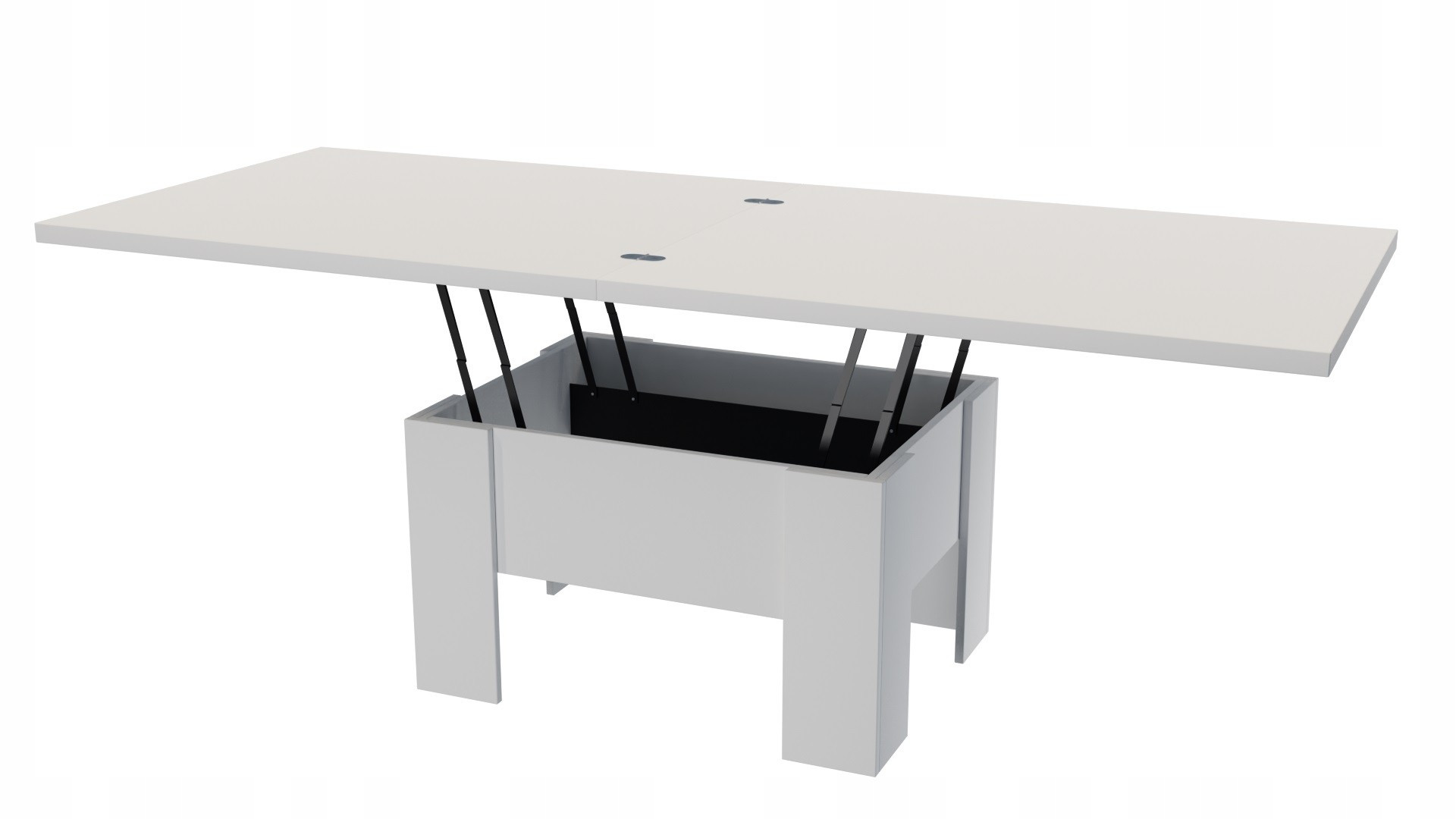 Biały Alpejski Ława Stół 2 w 1 Ławostół 200 cm