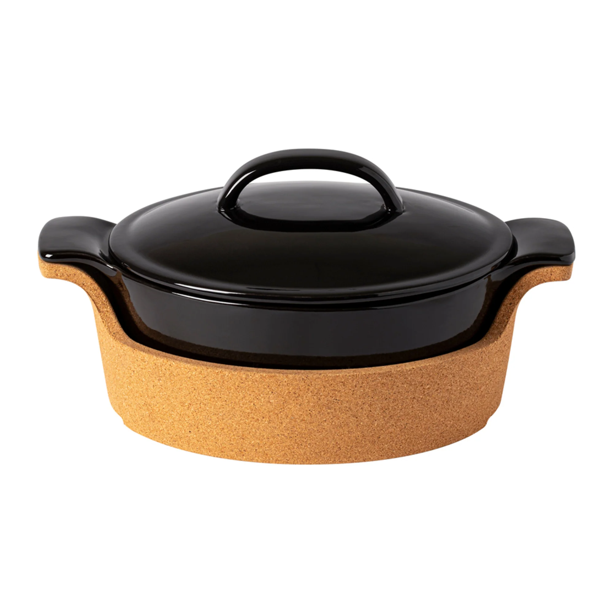 Gift Oval Covered Casserole with Cork Tray Ensemble, Casafina by COSTA NOVA