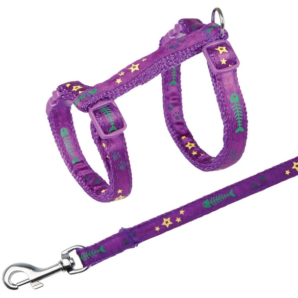Geschirr, Geschirr mit Leine, Maße: 23-39 cm/10 mm, Bauchumfang: 23-39 cm, Nylon, Sortiert