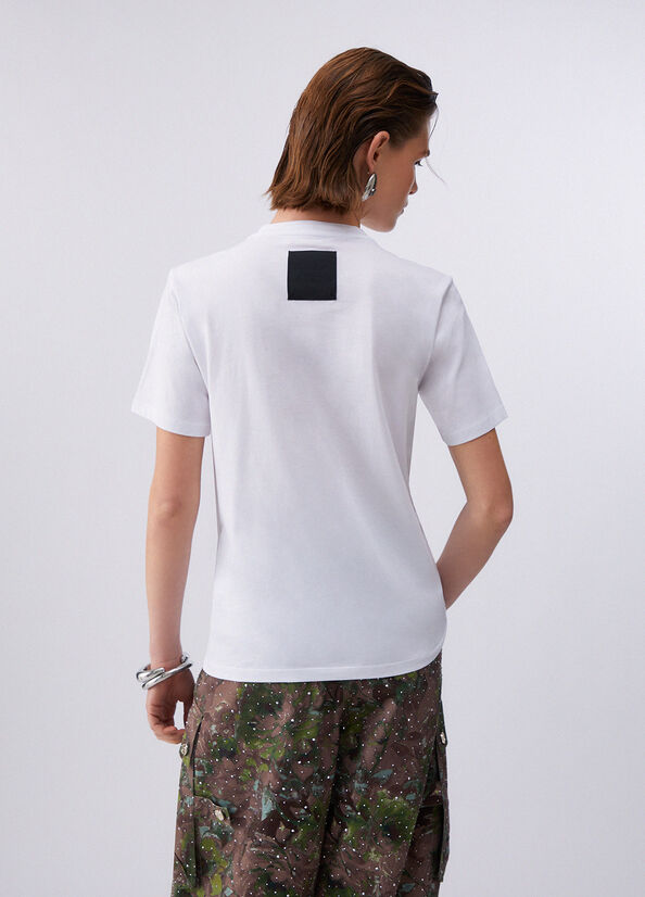T-shirt con castoni gioiello