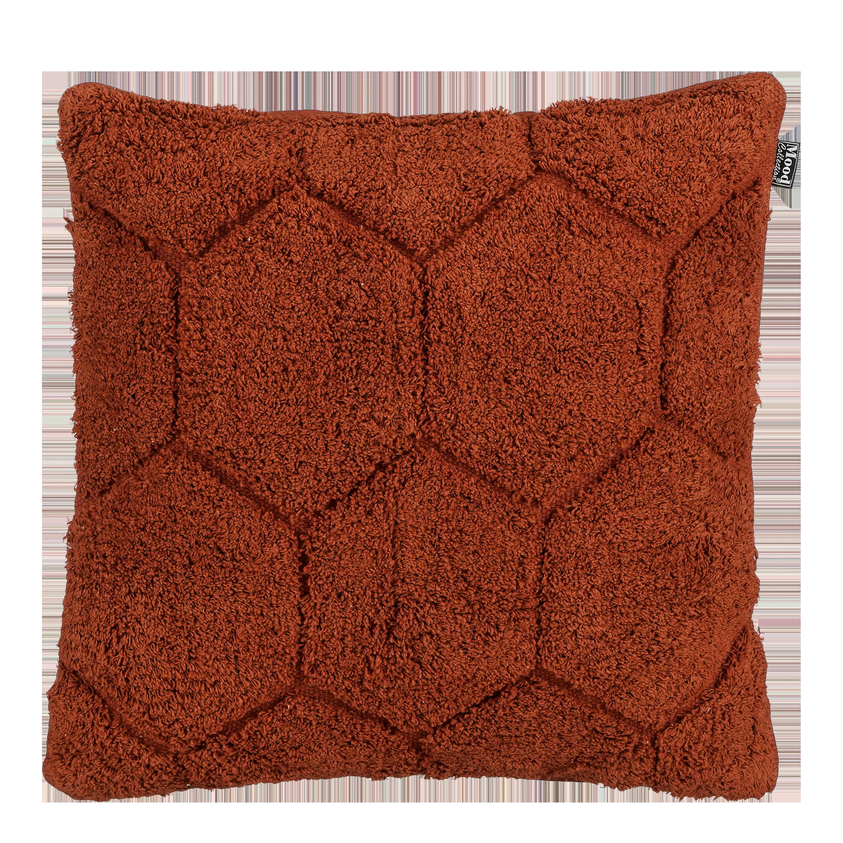 JAIMY - Coussin en coton marron 45x45