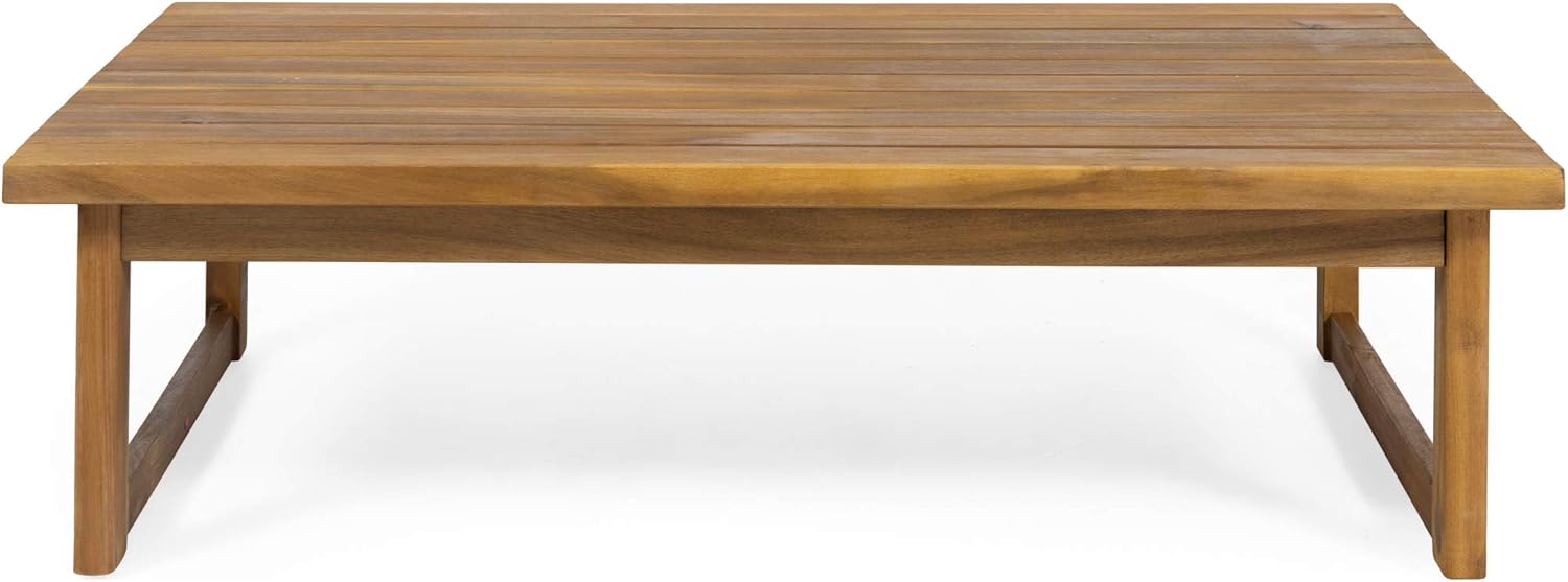 Christopher Knight Home Timothy Outdoor Acacia Wood Coffee Table, Teak Finish