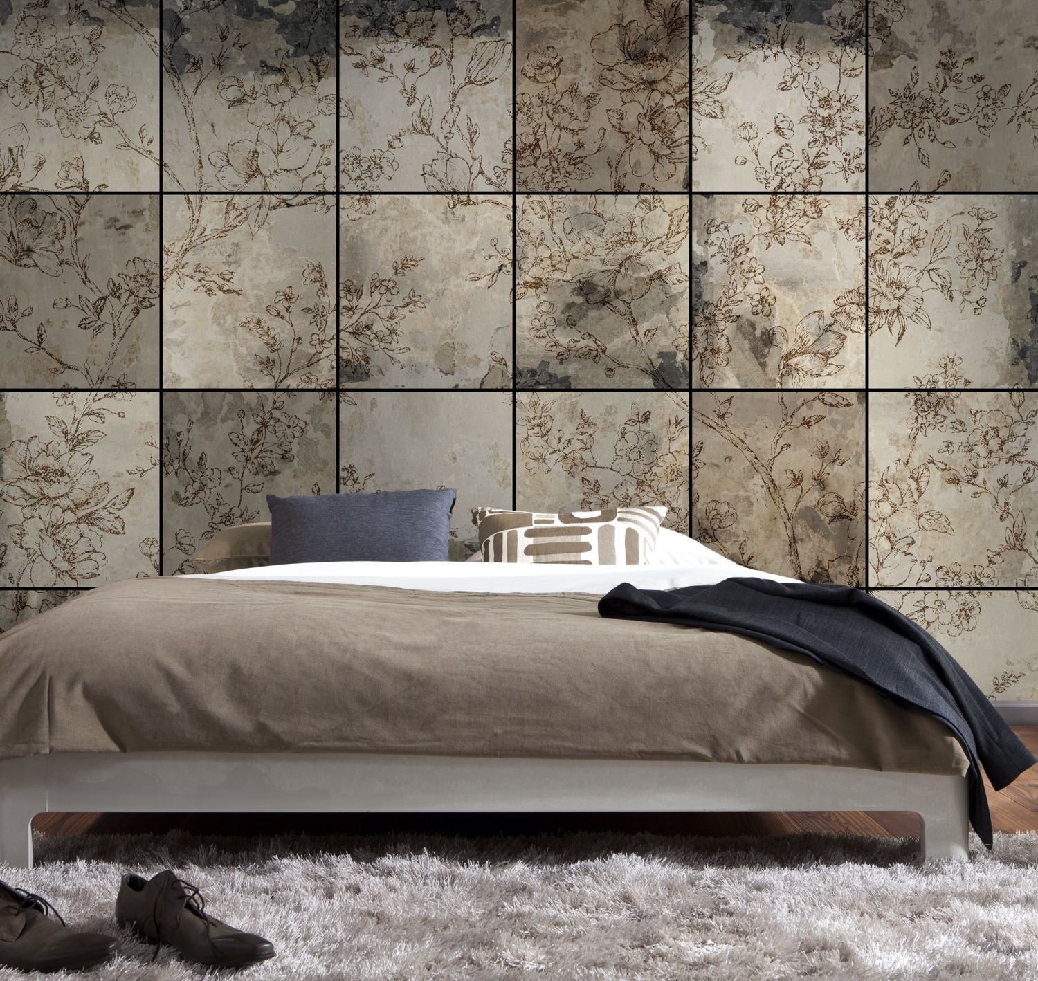 Sanders & Sanders fotobehang reliëf beige - 300 x 280 cm - 612005
