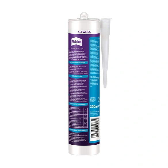 Fugendichtmasse »Putz   Fassade Acryl«, altweiß, 0,3 l