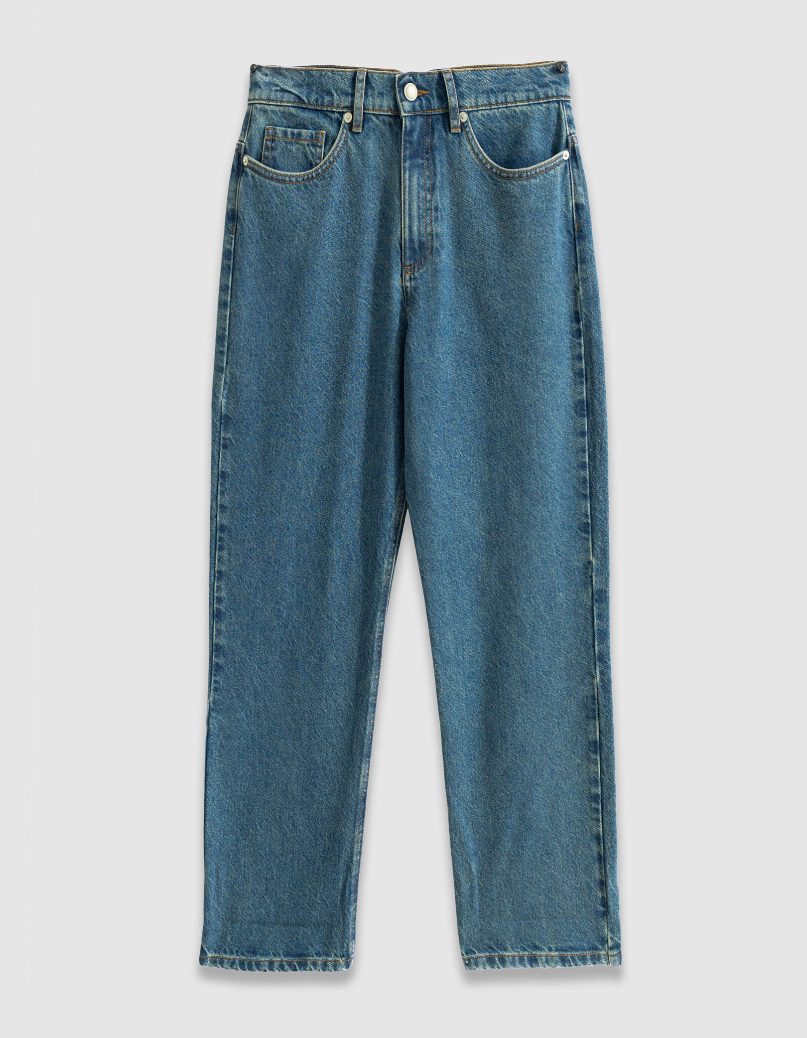 Jean boyfriend bleu longueur cropped Charlotte Femme
