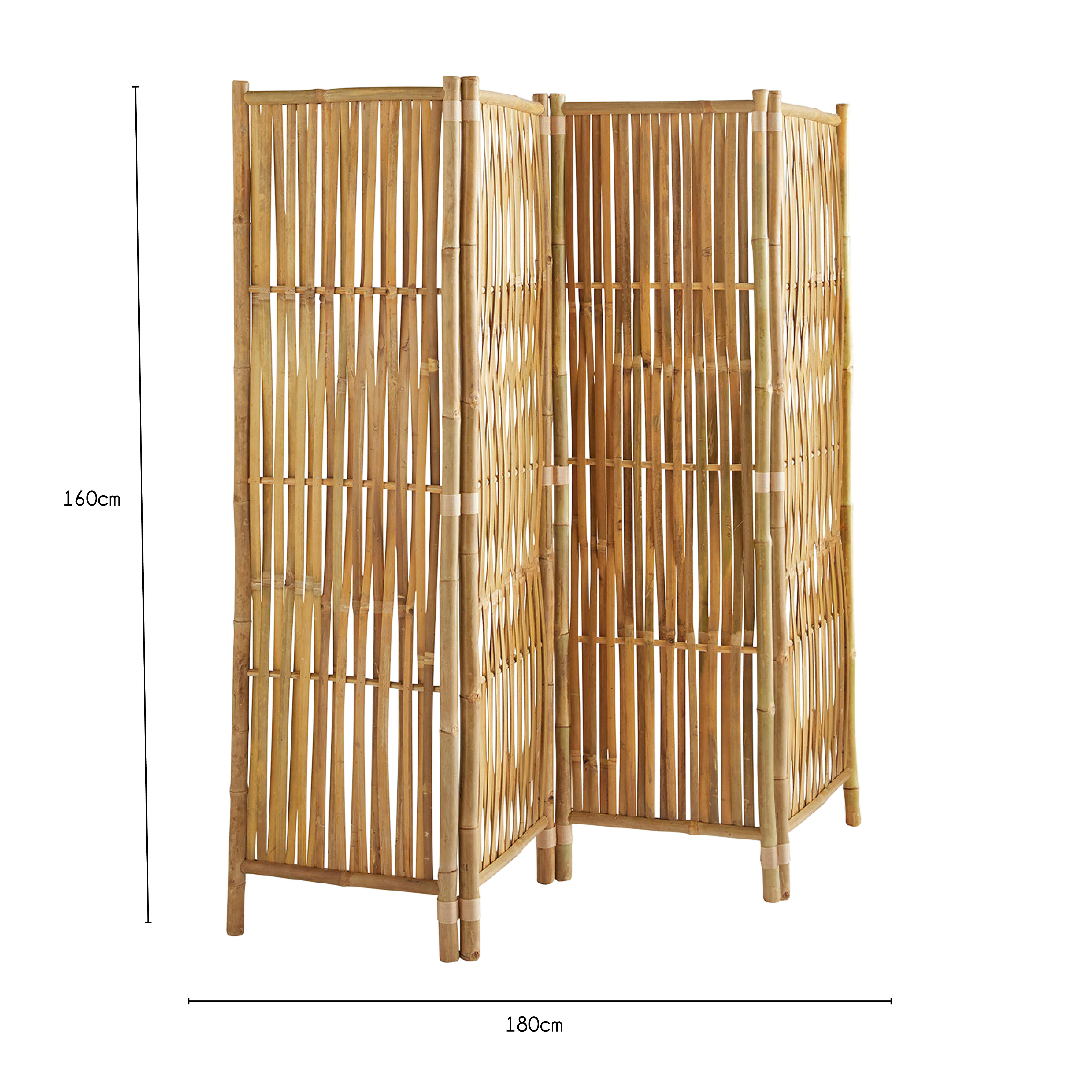 - Paravent en bambou naturel 160x139cm