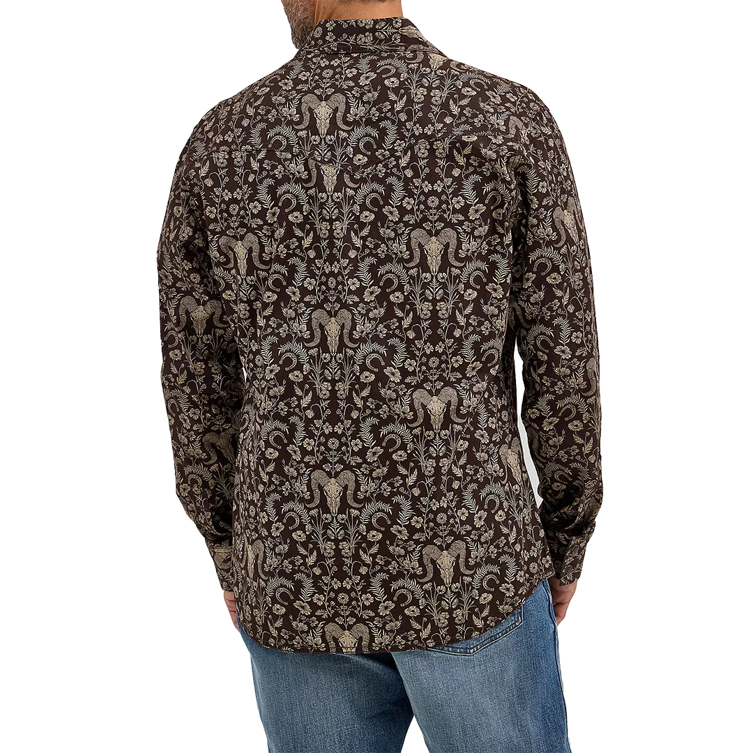 Мужская рубашка Wrangler Retro Premium с длинными рукавами и кнопками