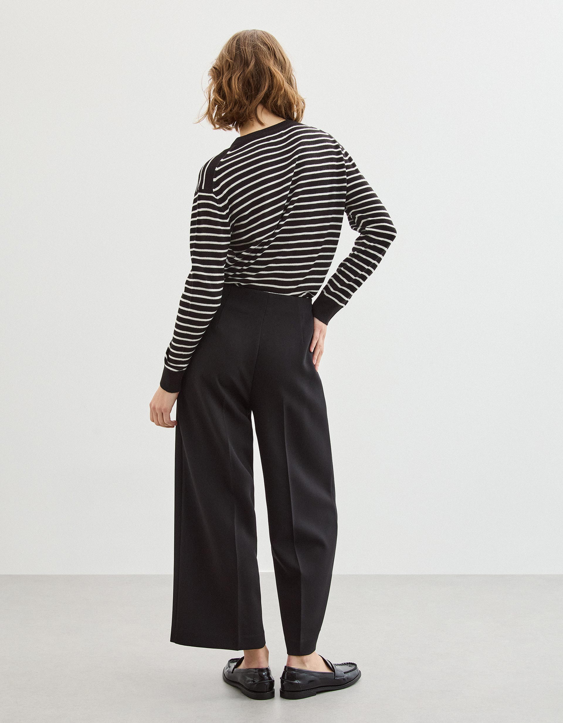 Calças Culotte, Mulher, Preto